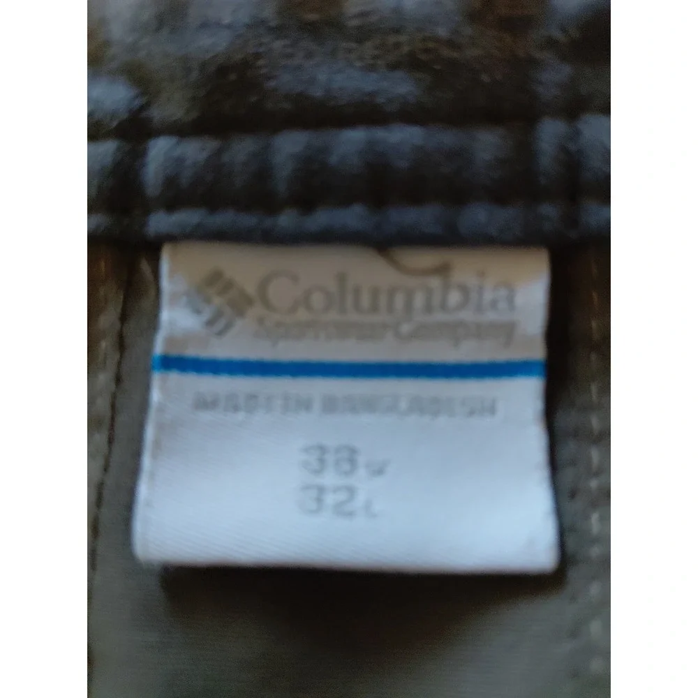 Columbia Titanium Olive Green 6 Pockets  Hiking Pants Men's 36 X 32 Camping